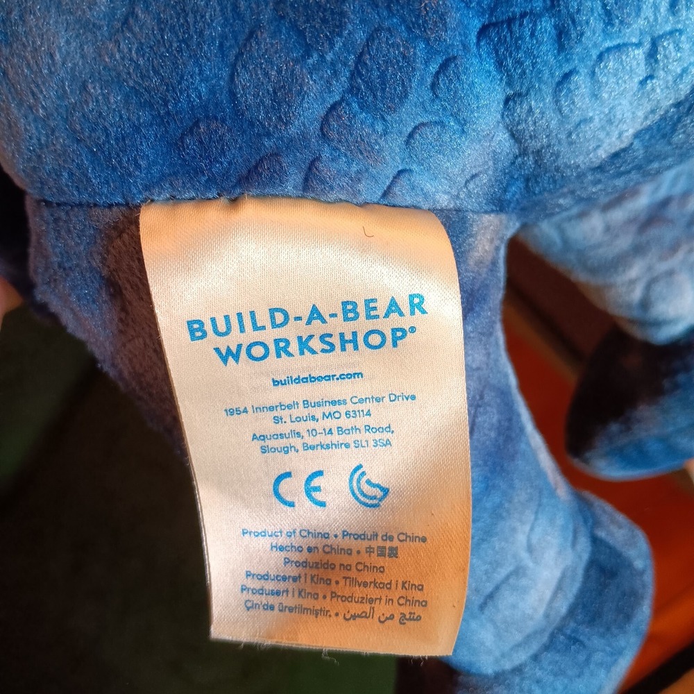 Build-A-Bear BAB Workshop Blue T-Rex Dinosaur Plush Toy Stuffed Animal - Picture 4 of 7